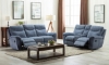 Picture of Sheffield Navy Blue Reclining Console Loveseat