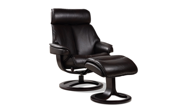 Picture of Nordic 98 Dark Brown Chair and Ottoman
