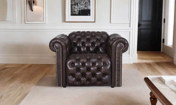 Picture of Bates Chocolate Leather Power Recliner