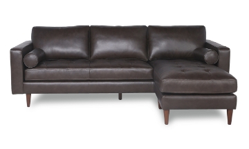 Picture of Blaine Espresso Leather Reversible Chaise Sofa