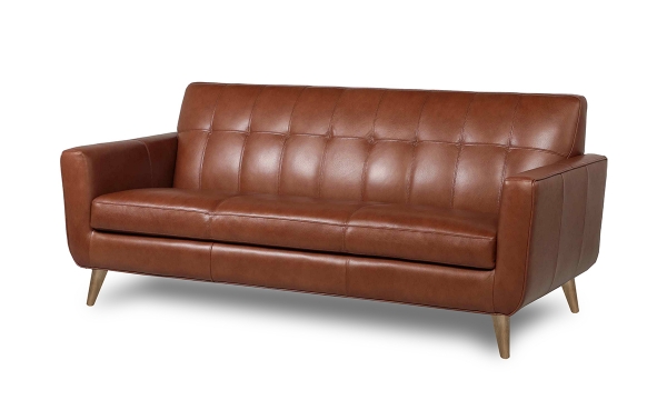 Picture of Demarius Cobblestone Leather Sofa