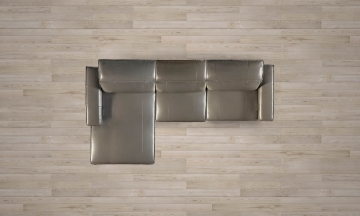 Picture of Savant Gray Leather 3-Piece Power Left Chaise Sectional