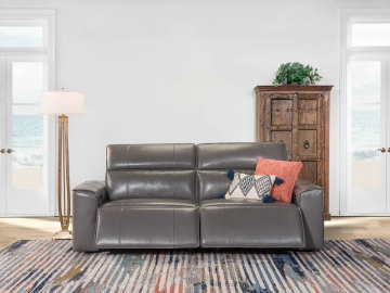 Picture of Savant Gray Leather Power Reclining Sofa
