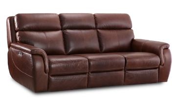 Picture of Dryden Chocolate Leather Power Sofa