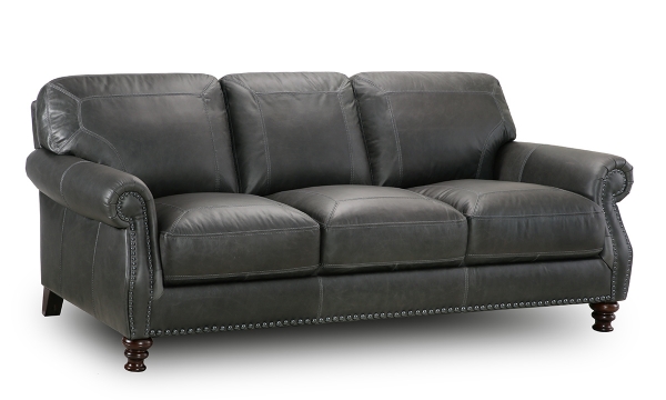 Picture of Chaucer Slate Leather Sofa