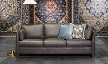 Picture of Leda Smoke Leather Sofa