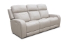 Picture of Maverick Dove Leather Power Media Sofa