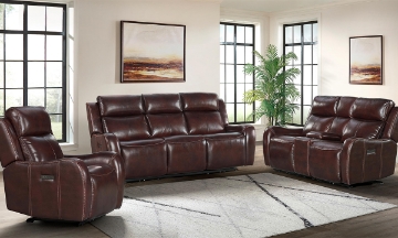Picture of Wainwright Brown Leather Power Sofa