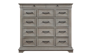 Picture of Lansing Weathered Gray 14-Drawer Gentleman’s Chest