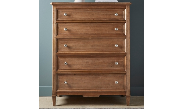 Picture of Simplicity Maple Brown 5-Drawer Chest