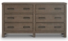 Picture of Taryn Rustic Gray 6-Drawer Dresser