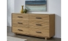 Picture of Batton Blonde Oak 6-Drawer Dresser