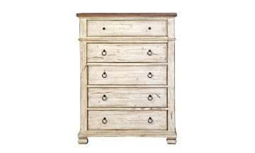 Picture of Belmont Antique Linen 5-Drawer Chest