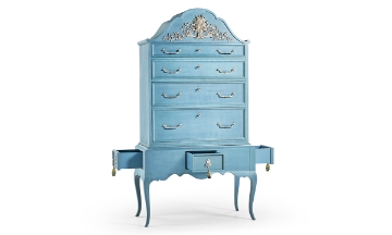 Picture of Cirrus Blue Carved Tallboy