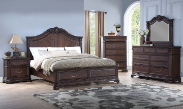 Picture of Monroe Cherry Queen Storage Bedroom Set