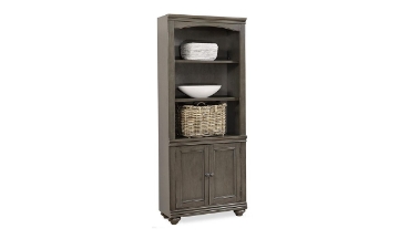 Picture of Oxford Peppercorn Cabinet Bookcase
