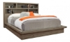 Picture of Modern Loft Greystone Queen Platform Bookcase Bed