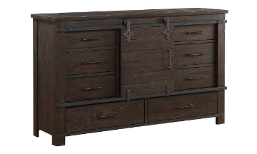 Picture of Hastings Weathered Brown 8-Drawer Dresser