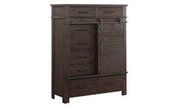 Picture of Hastings Weathered Brown 8-Drawer Gentleman’s Chest