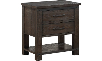 Picture of Hastings Weathered Brown 2-Drawer Nightstand