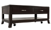 Picture of Downtown Dark Merlot Storage Cocktail Table with Casters