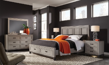 Picture of Hyde Park Gray King Panel Storage Bed