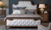 Picture of Simplicity Maple Brown King Upholstered Bed