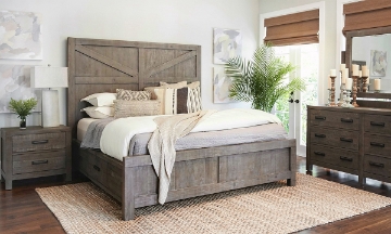 Picture of Taryn Rustic Gray King Storage Bed