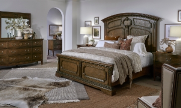 Picture of Seneca Oak King Mansion Bed