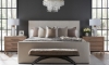 Picture of Westmont Frost Leather King Panel Bed