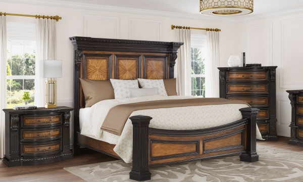 Picture of Carnegie Manor Queen Mansion Panel Bed