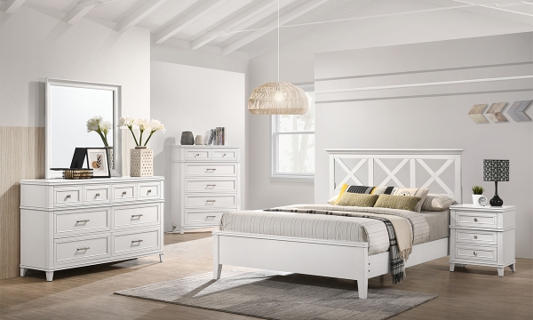 Picture of Waterpointe White 3-Drawer Nightstand