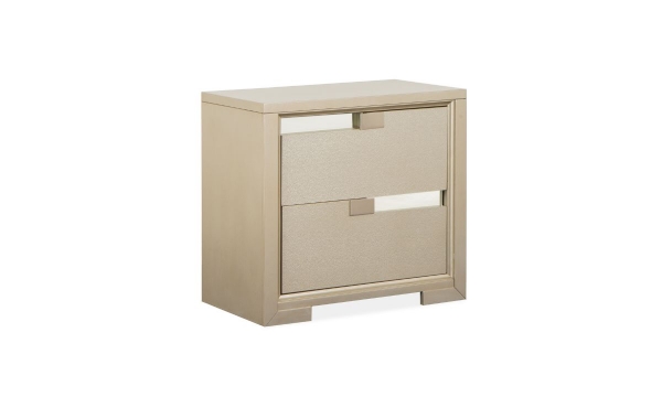 Picture of Chantelle Champagne 2-Drawer Nightstand
