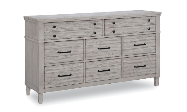 Picture of Belhaven Weathered White 8-Drawer Dresser