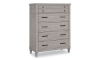 Picture of Belhaven Weathered White 5-Drawer Chest