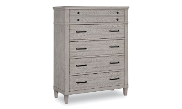 Picture of Belhaven Weathered White 5-Drawer Chest