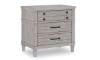 Picture of Belhaven Weathered White 3-Drawer Nightstand