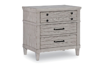 Picture of Belhaven Weathered White 3-Drawer Nightstand