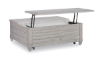 Picture of Belhaven Weathered White Lift Top Cocktail Table