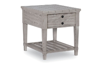Picture of Belhaven Weathered White 1-Drawer End Table