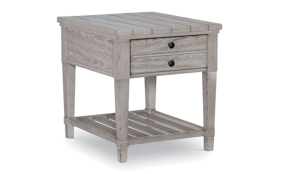 Picture of Belhaven Weathered White 1-Drawer End Table