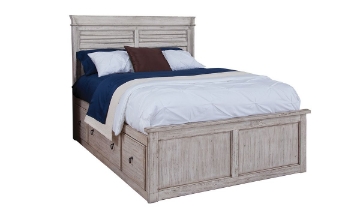 Picture of Belmont Antique Linen King Captain’s Bed