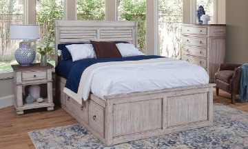 Picture of Belmont Antique Linen King Captain’s Bedroom Set