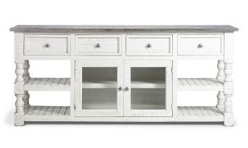 Picture of Sage White 2-Door 80-inch Media Console
