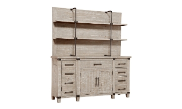 Picture of Foundry Weathered Stone Sideboard and Hutch