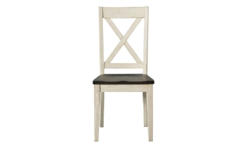 Picture of Huron Chalk-Cocoa Bean X-Back Side Chair