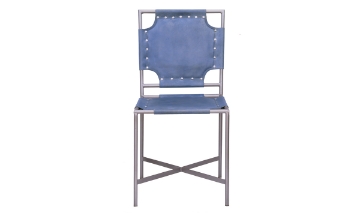 Picture of Jax Blue Leather Dining Chair