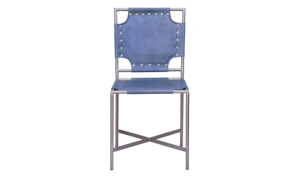 Picture of Jax Blue Leather Dining Chair