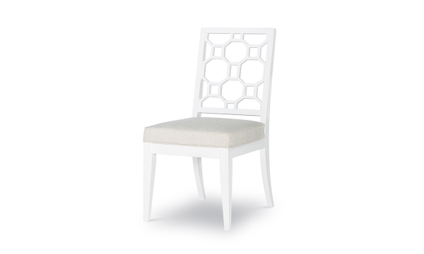 Picture of Rachael Ray Chelsea White Lattice Side Chair