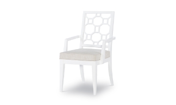 Picture of Rachael Ray Chelsea White Lattice Arm Chair